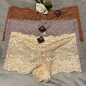 Simply Sexy 3 Pack Cheeky Lace Panties - Size XL